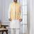  silk blend kurta jacket set for men with embroidered work