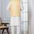  silk blend kurta jacket set for men with embroidered work