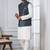  silk blend kurta jacket set for men 
