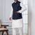  silk blend kurta jacket set for men with embroidered work