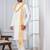   white blend kurta duppata  set for men  