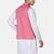 Mens solid white kurta pyjama set with pink angrakha jacket