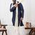 blue  silk blend kurta duppata  set for men 