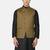 Mens solid black kurta pyjama set with olive green jacket