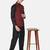 Mens solid black kurta pyjama set with maroon jacket
