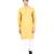 Yellow self design mens kurta pyjama set