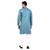 Blue self design mens kurta pyjama set