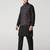 Mens solid kurta pyjama set with leaf printed nehru jacket