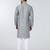 Grey stripes mens kurta pyjama set