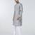 Grey stripes mens kurta pyjama set