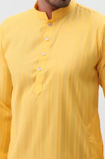 Mens yellow kurta pyjama set