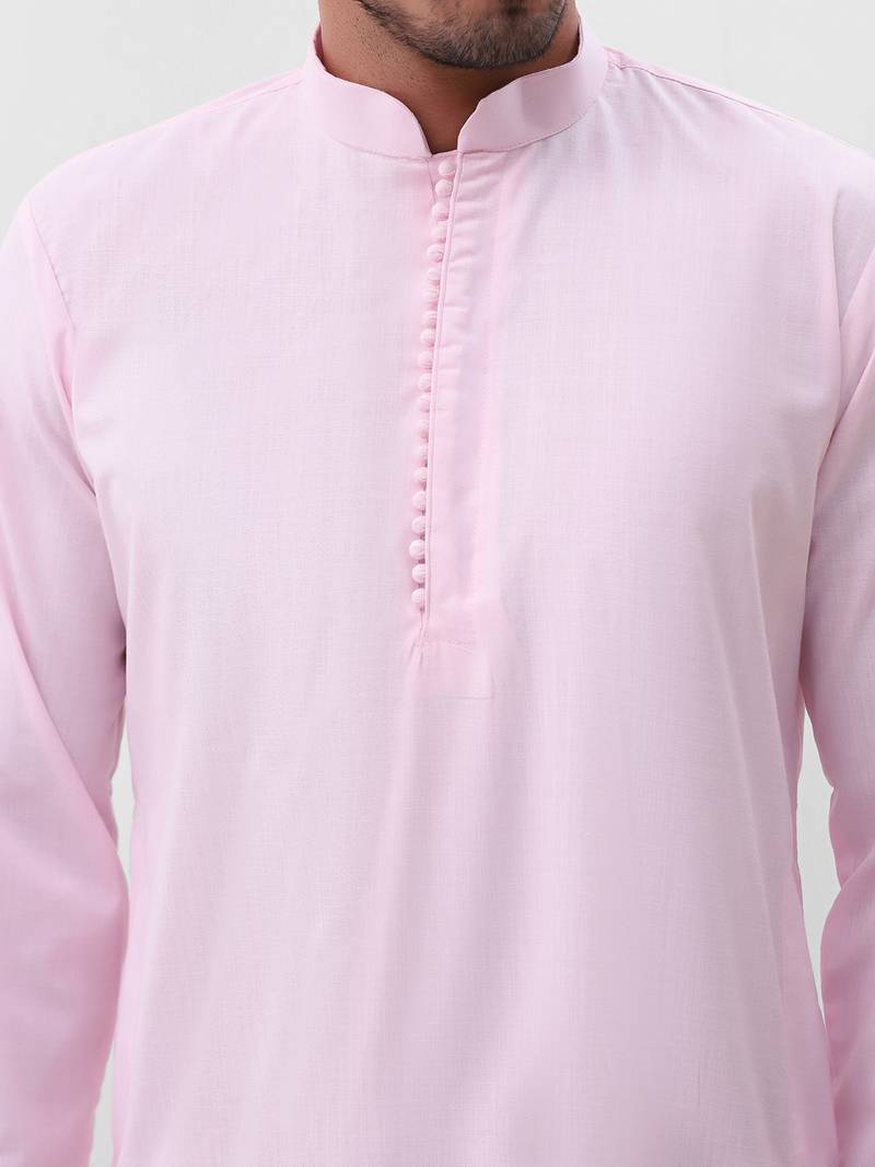 Mens pink kurta pyjama set