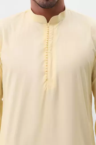 Mens yellow kurta pyjama set