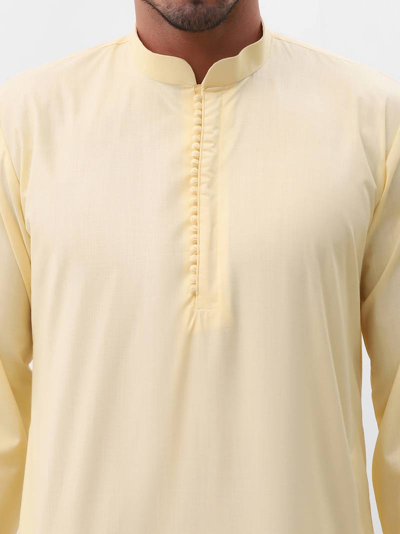 Mens yellow kurta pyjama set