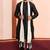  black silk blend kurta duppata   set for men