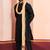  black silk blend kurta duppata   set for men
