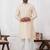  gold silk blend  kurta set for men