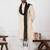  white  silk blend kurta duppata set for men