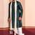 green silk blend kurta jacket for men with embroidered work