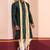  green silk blend kurta jacket duppata  set for men with embroidered work