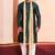  green silk blend kurta jacket duppata  set for men with embroidered work