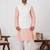  blue silk blend kurta jacket  set for men with embroidered work