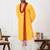  yellow silk blend kurta duppata set for men 