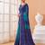 Women's blue bandhani print chiffon bandhej style saree with matching blouse
