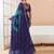 Women's blue bandhani print chiffon bandhej style saree with matching blouse