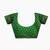 Women's green yellow bandhani print chiffon bandhej style saree with matching blouse