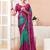 Women's magenta bandhani print chiffon bandhej style saree with matching blouse