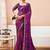 Women's purple bandhani print chiffon bandhej style saree with matching blouse