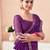 Women's purple bandhani print chiffon bandhej style saree with matching blouse