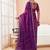 Women's purple bandhani print chiffon bandhej style saree with matching blouse
