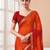 Women's maroon bandhani print chiffon bandhej style saree with matching blouse