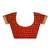 Women's maroon bandhani print chiffon bandhej style saree with matching blouse