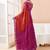 Women's orange bandhani print chiffon bandhej style saree with matching blouse