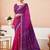 Women's pink purple bandhani print chiffon bandhej style saree with matching blouse