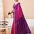 Women's pink purple bandhani print chiffon bandhej style saree with matching blouse