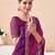 Women's pink purple bandhani print chiffon bandhej style saree with matching blouse