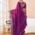 Women's pink purple bandhani print chiffon bandhej style saree with matching blouse