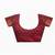 Women's yellow dark red bandhani print chiffon bandhej style saree with matching blouse