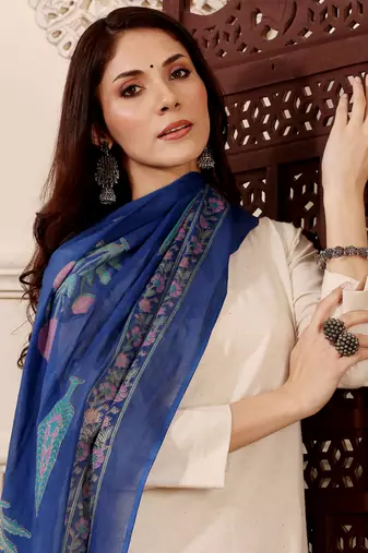 Women's Gorgeous Solid Chanderi Silk Fabric Straight Kurta Pant and Dupatta Set