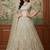 beige net embroidered lehengas