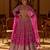 rani-pink art_silk embroidered lehengas