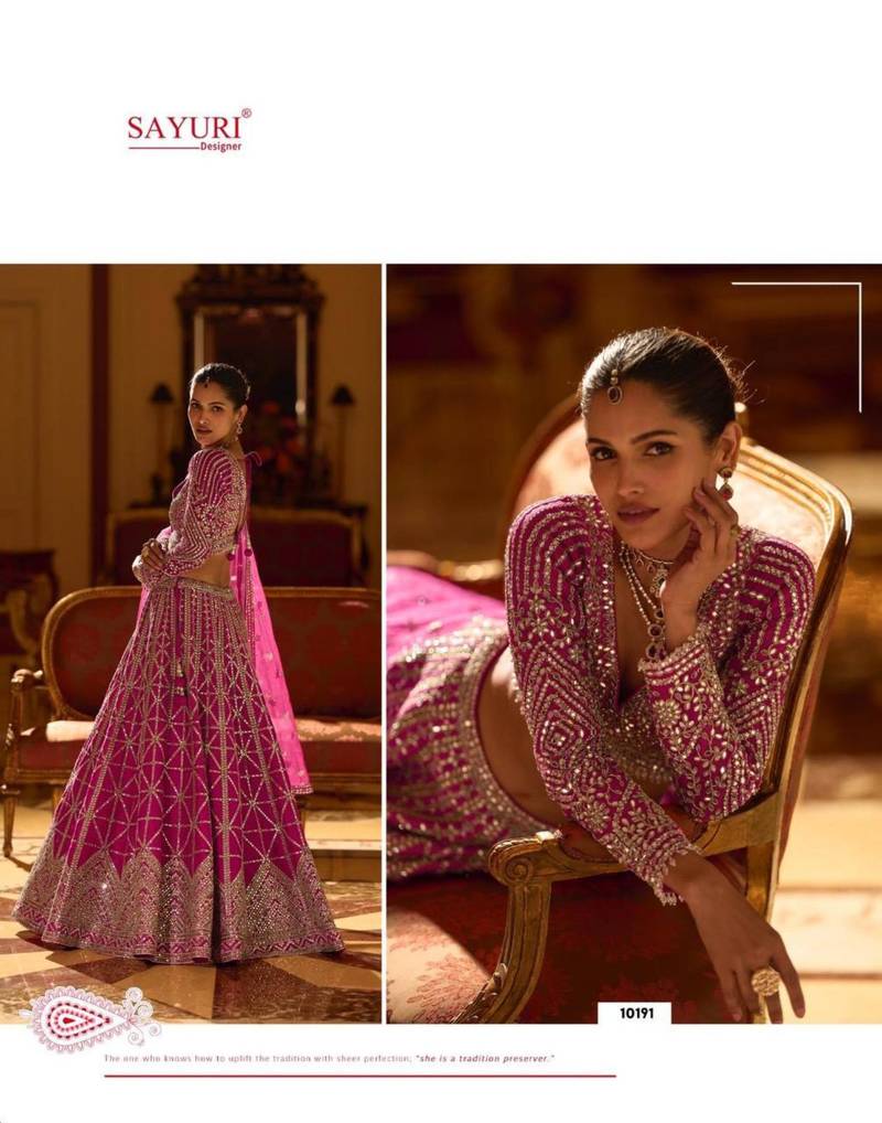 rani-pink art_silk embroidered lehengas