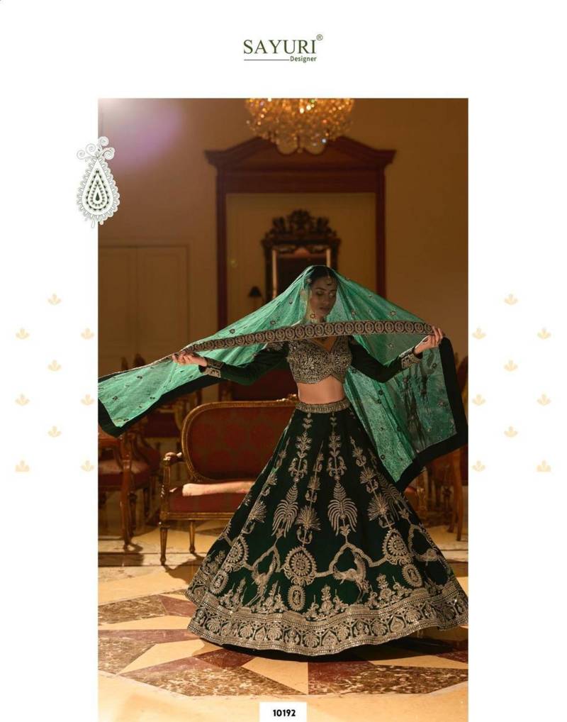 green art_silk embroidered lehengas
