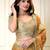orange organza printed lehengas