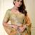 orange organza printed lehengas