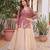 cream jacquard plain lehengas